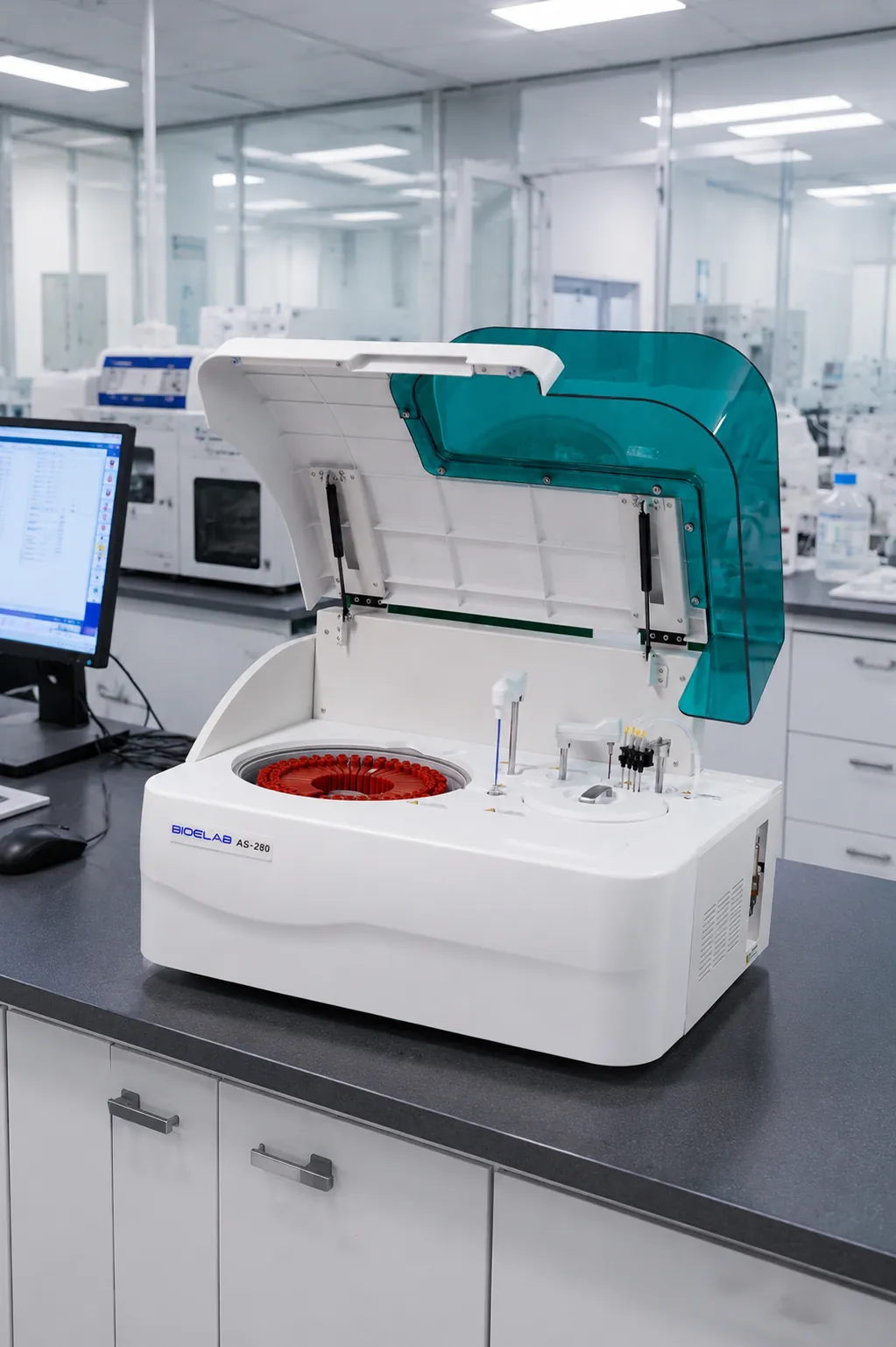 Analizador de bioquímica seca para diagnóstico point-of-care en laboratorio clínico